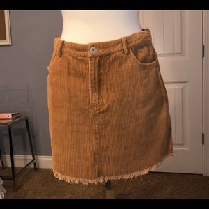 Brown corduroy skirt